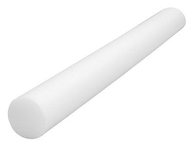 CanDo White Foam Roller, Round (3” x 36”)