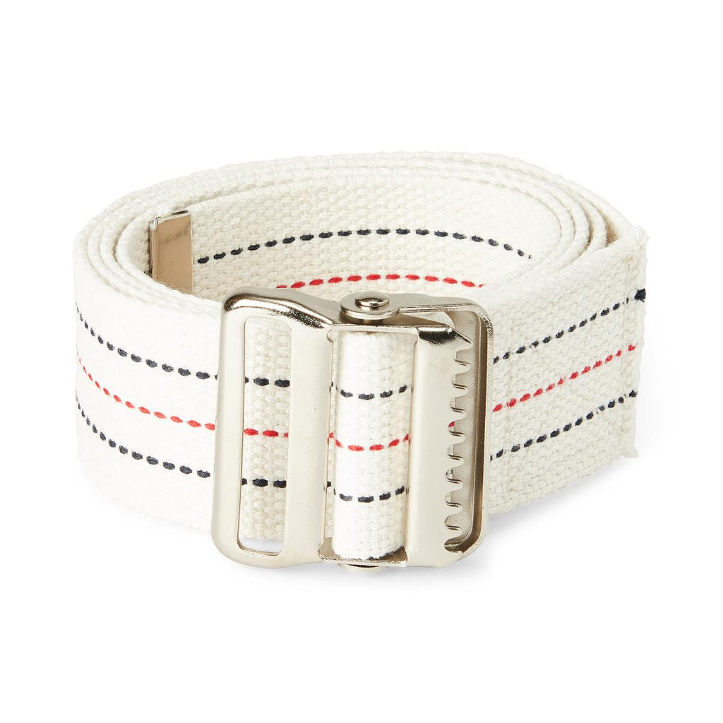 Washable Cotton Gait Belt, 60", (Red, White and Blue Stripes) (case of 6)