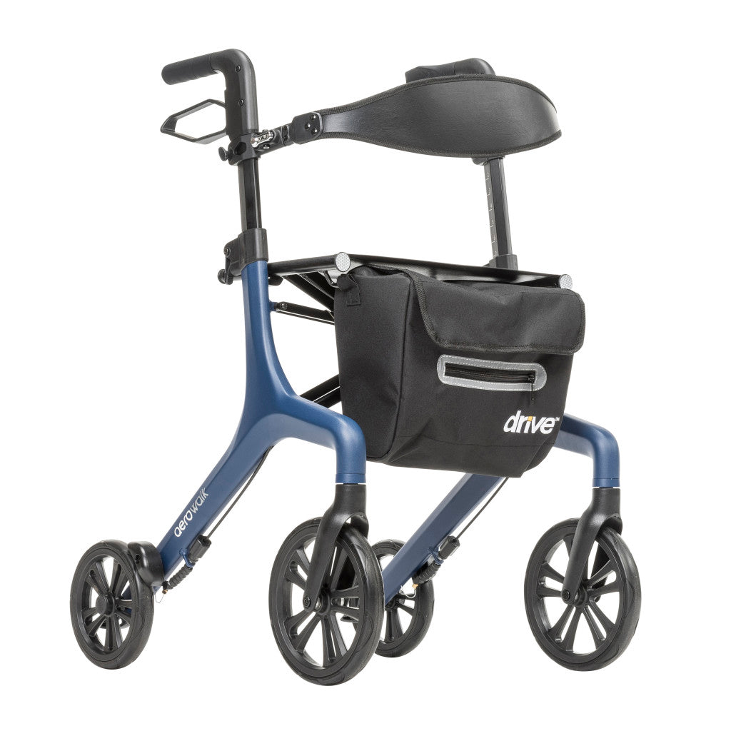 AeroWalk Ultra-Lite Rollator, Tall (Blue)