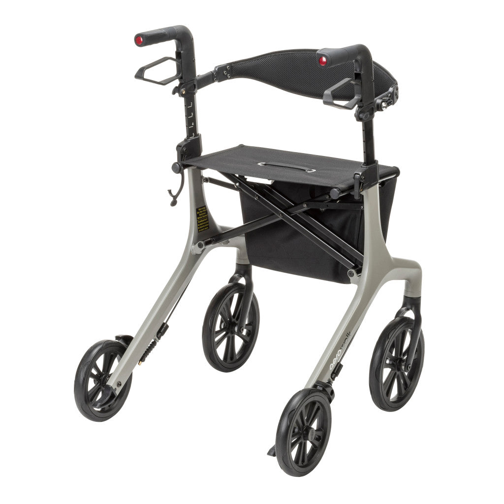 AeroWalk Ultra-Lite Rollator, Tall (Gray)