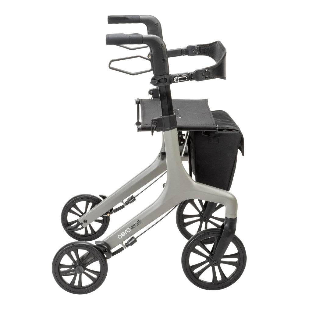 AeroWalk Ultra-Lite Rollator, Tall (Gray)