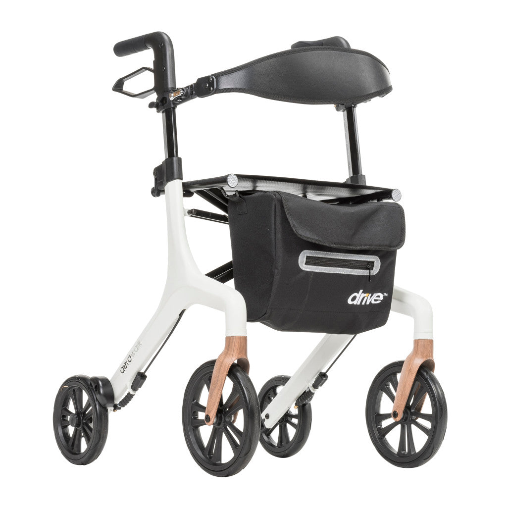 AeroWalk Ultra-Lite Rollator, Standard (White)