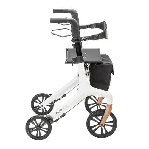 AeroWalk Ultra-Lite Rollator, Tall (White)