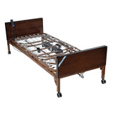 Delta Ultra Light Semi Electric Hospital Bed with Full Rails and Therapeutic Support Mattress