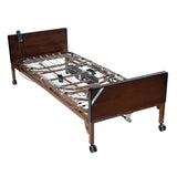 Delta Ultra Light Semi Electric Hospital Bed with Half Rails and Therapeutic Support Mattress