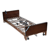 Delta Ultra Light Full Electric Low Hospital Bed with Half Rails and Therapeutic Support Mattress