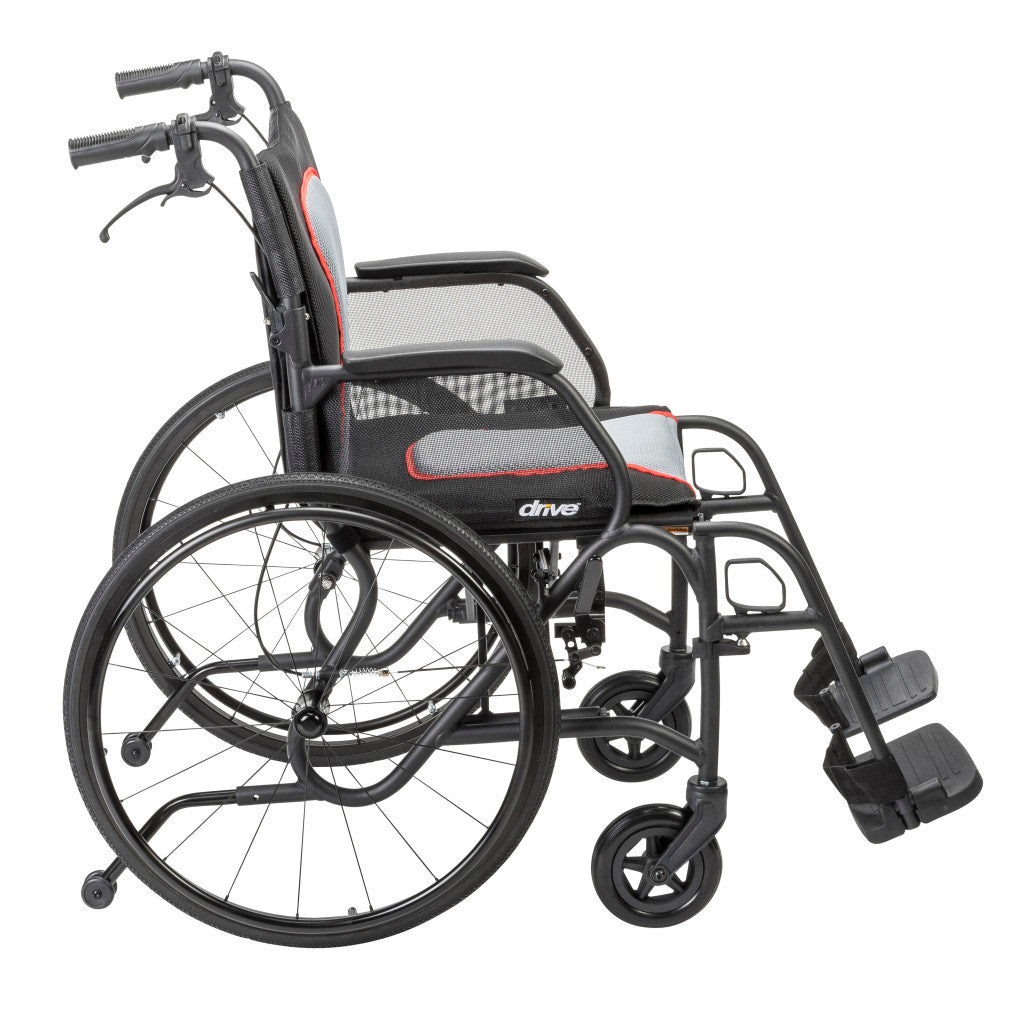 AeroFly Ultra-Lite Wheelchair, 18", Black