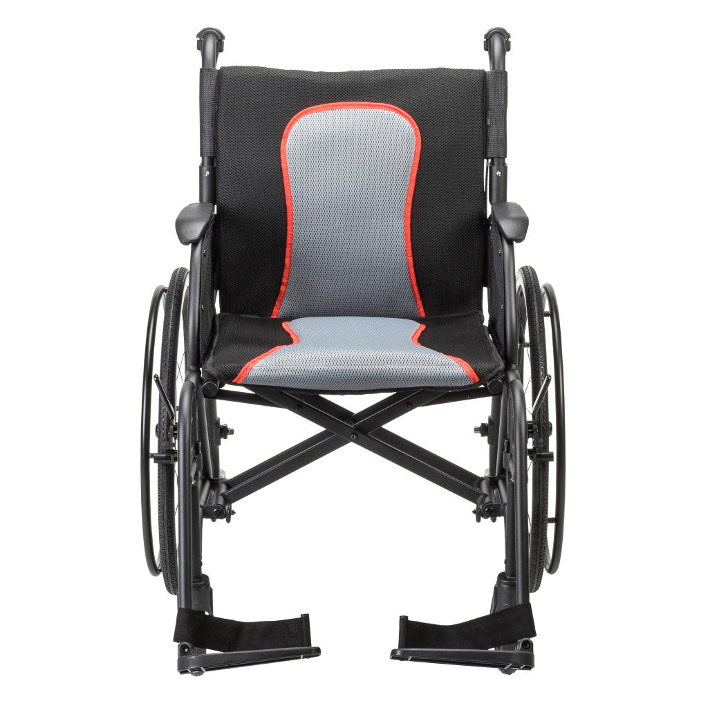 AeroFly Ultra-Lite Wheelchair, 18", Black