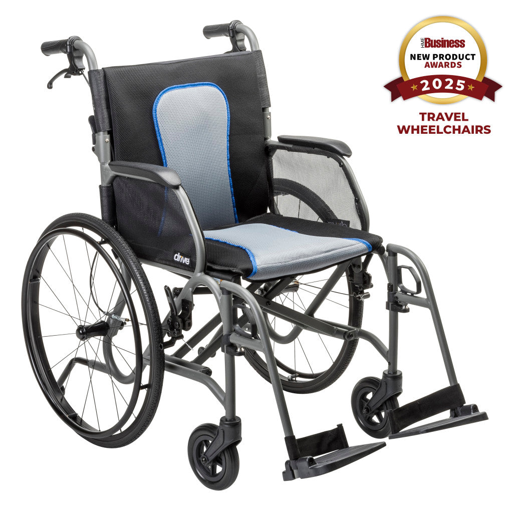 AeroFly Ultra-Lite Wheelchair, 20", Gray