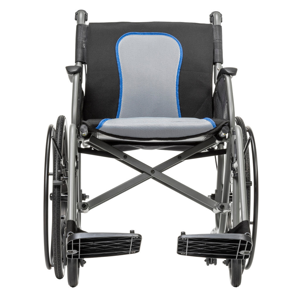 AeroFly Ultra-Lite Wheelchair, 18", Gray