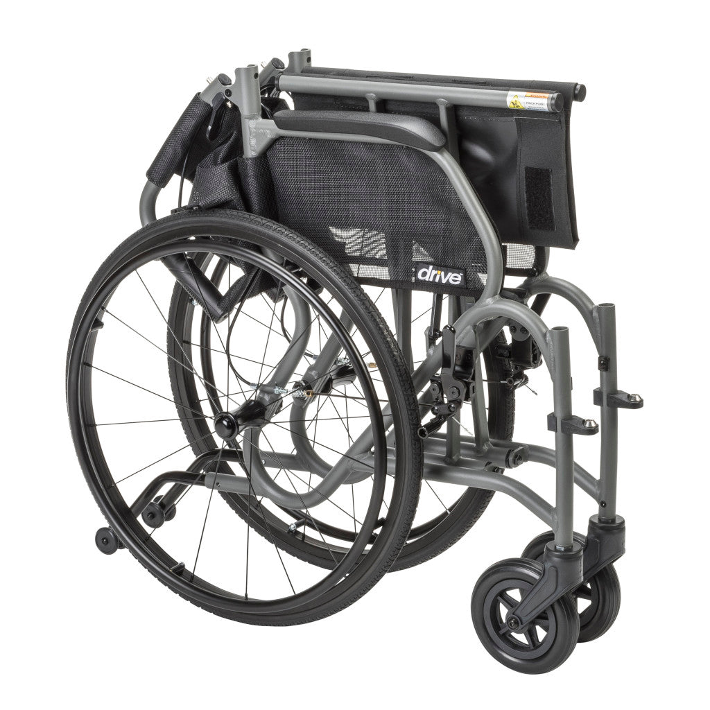 AeroFly Ultra-Lite Wheelchair, 18", Gray