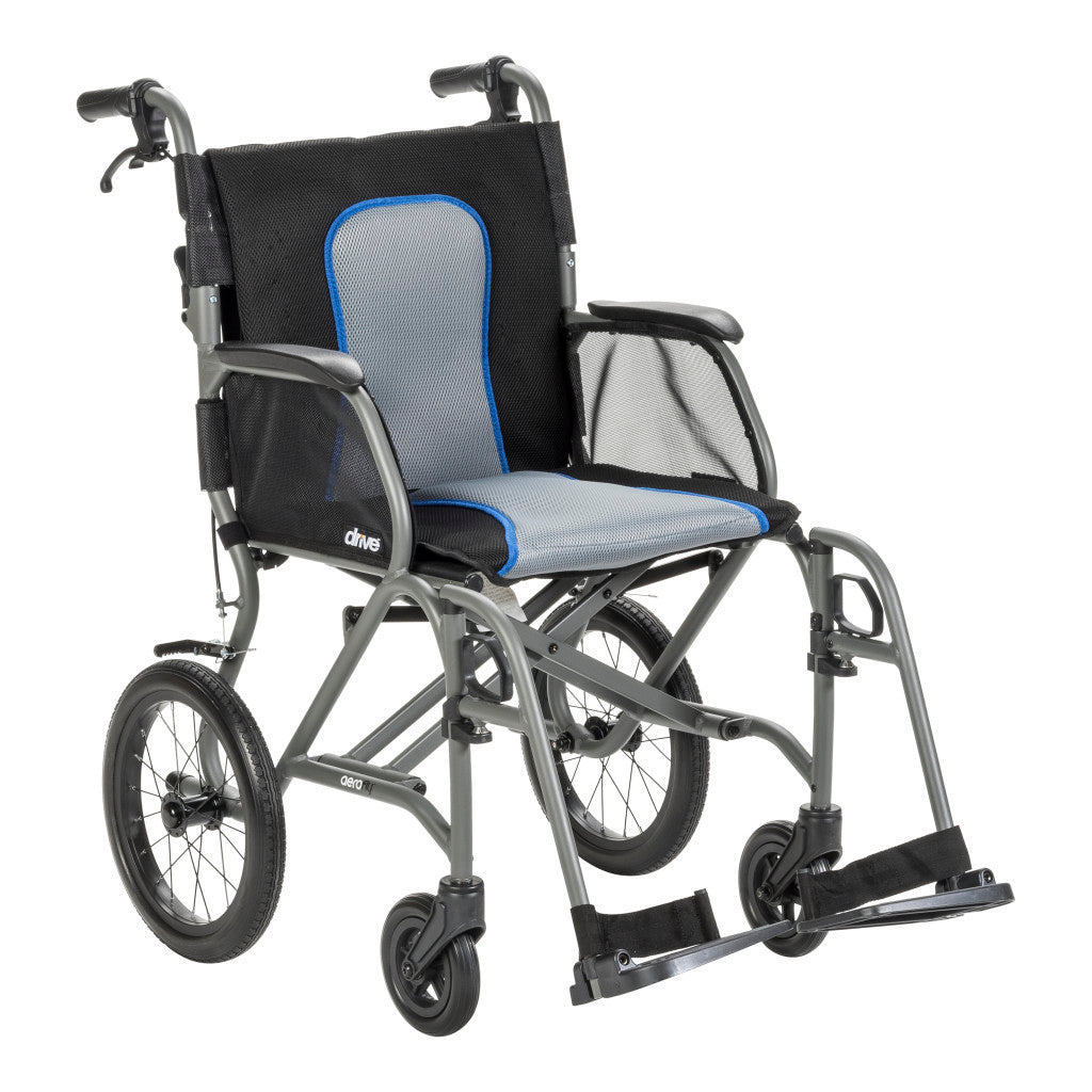 AeroFly Ultra-Lite Transport Chair, 18", Gray
