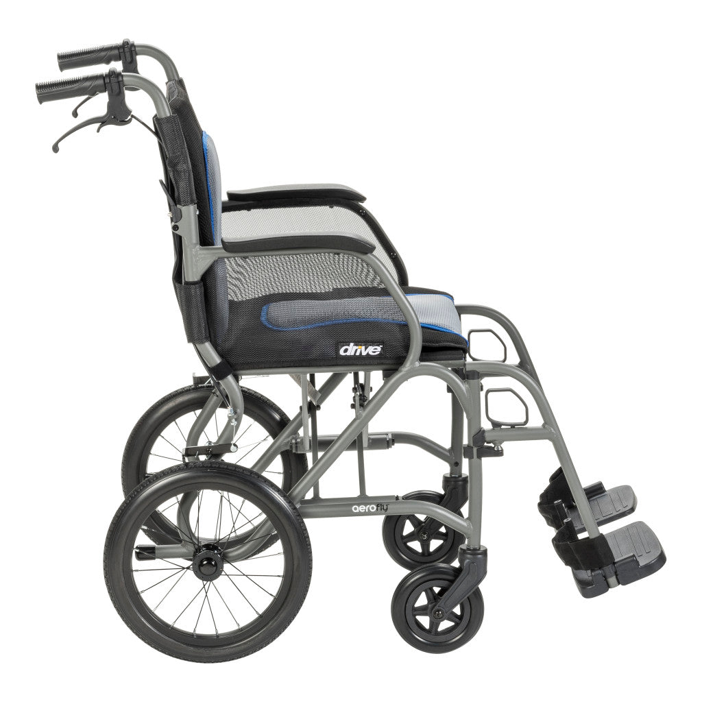 AeroFly Ultra-Lite Transport Chair, 18", Gray