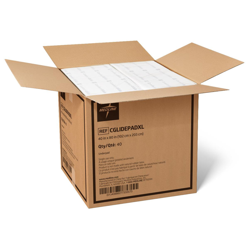 Comfort Glide Drypad Underpads, 36" x 57" (case of 60)