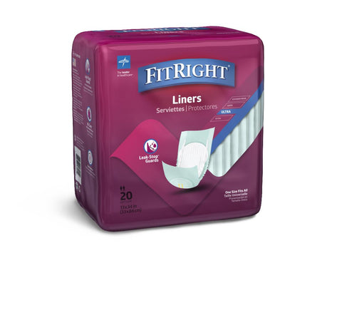 FitRight Incontinence Liners, Heavy (case of 80)
