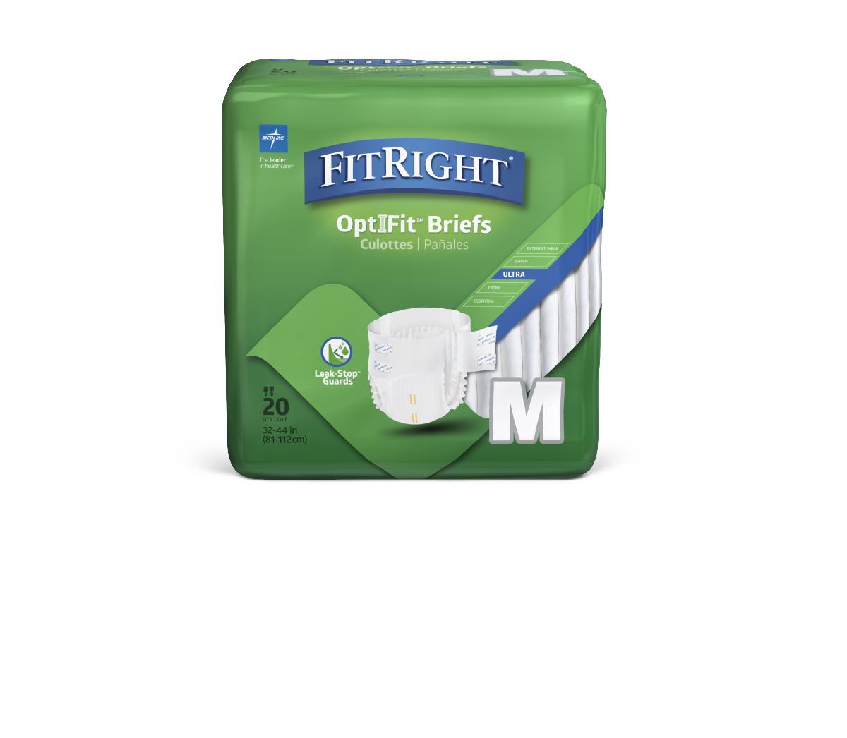 FitRight Ultra Adult Briefs, Medium (case of 80)