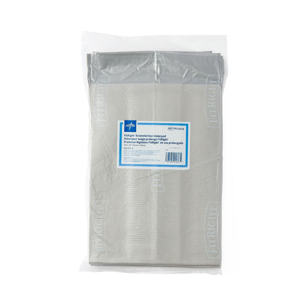 FitRight Extended-Use Premium Underpads, 30" x 36" (case of 70)
