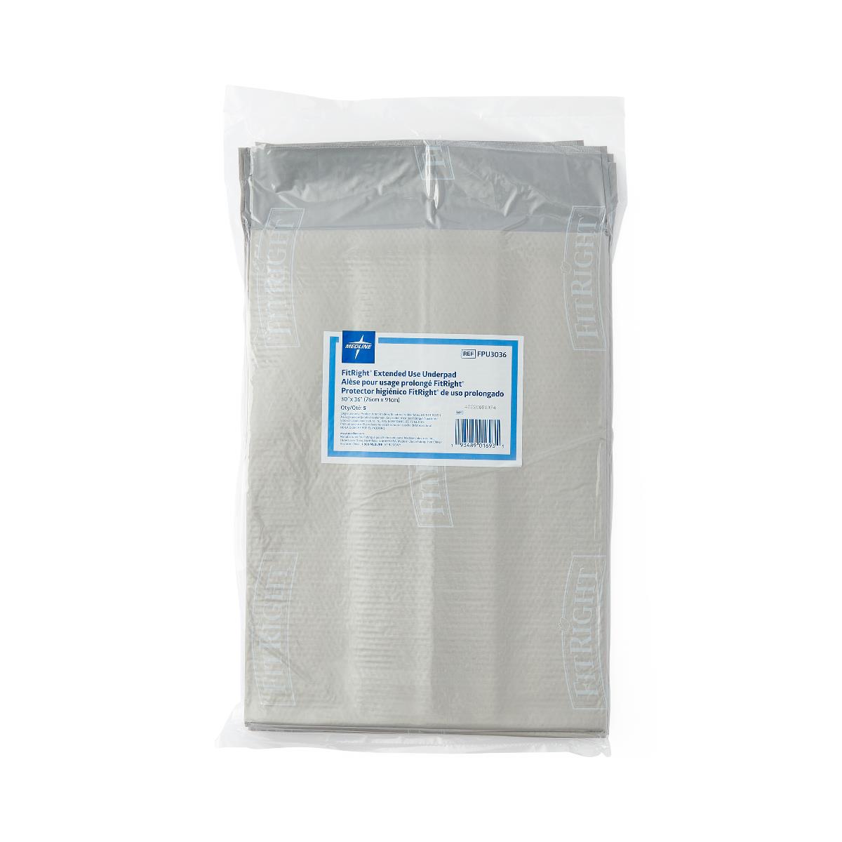 FitRight Extended-Use Premium Underpads, 30" x 36" (case of 70)