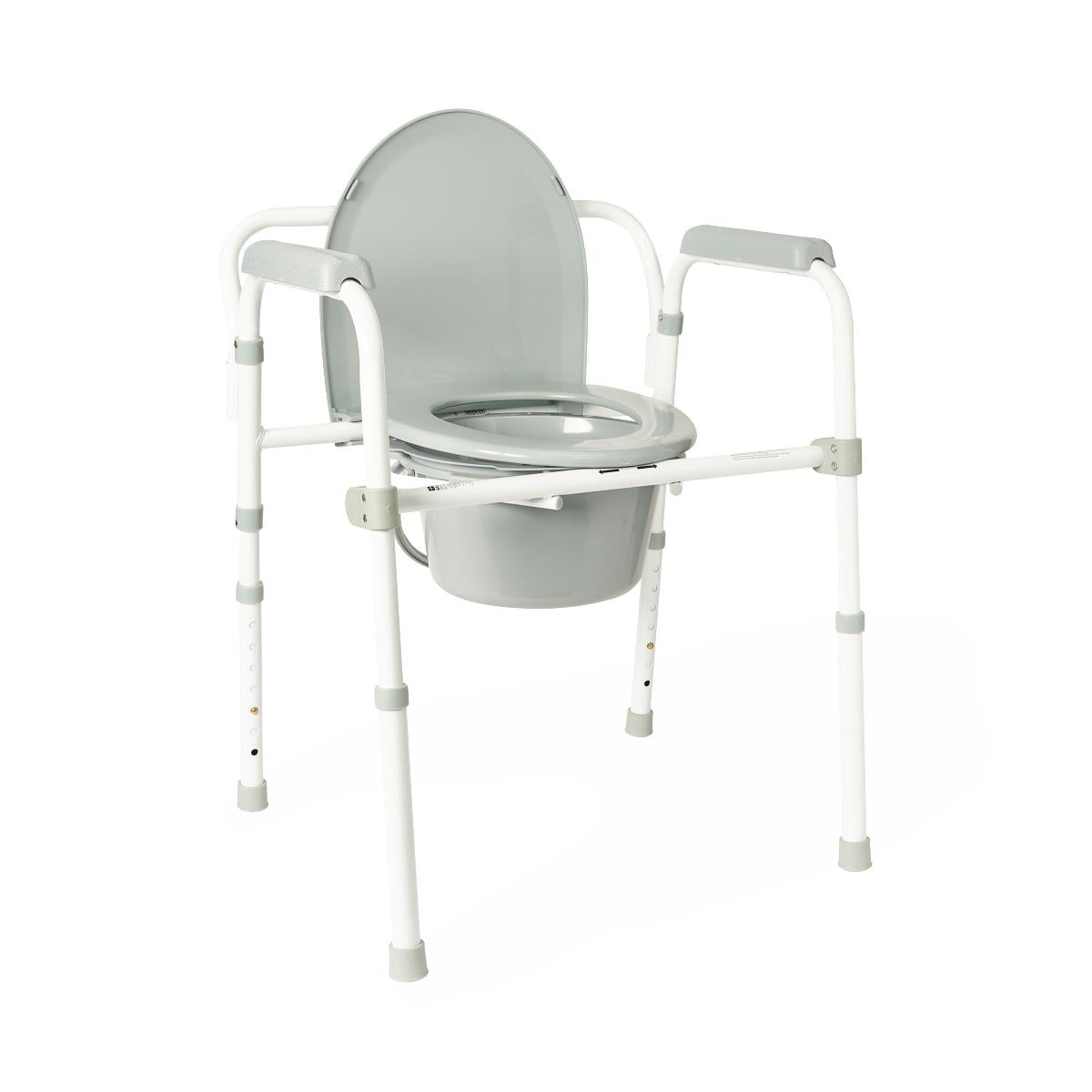 Steel 3-in-1 Folding Commode with Adjustable Height
