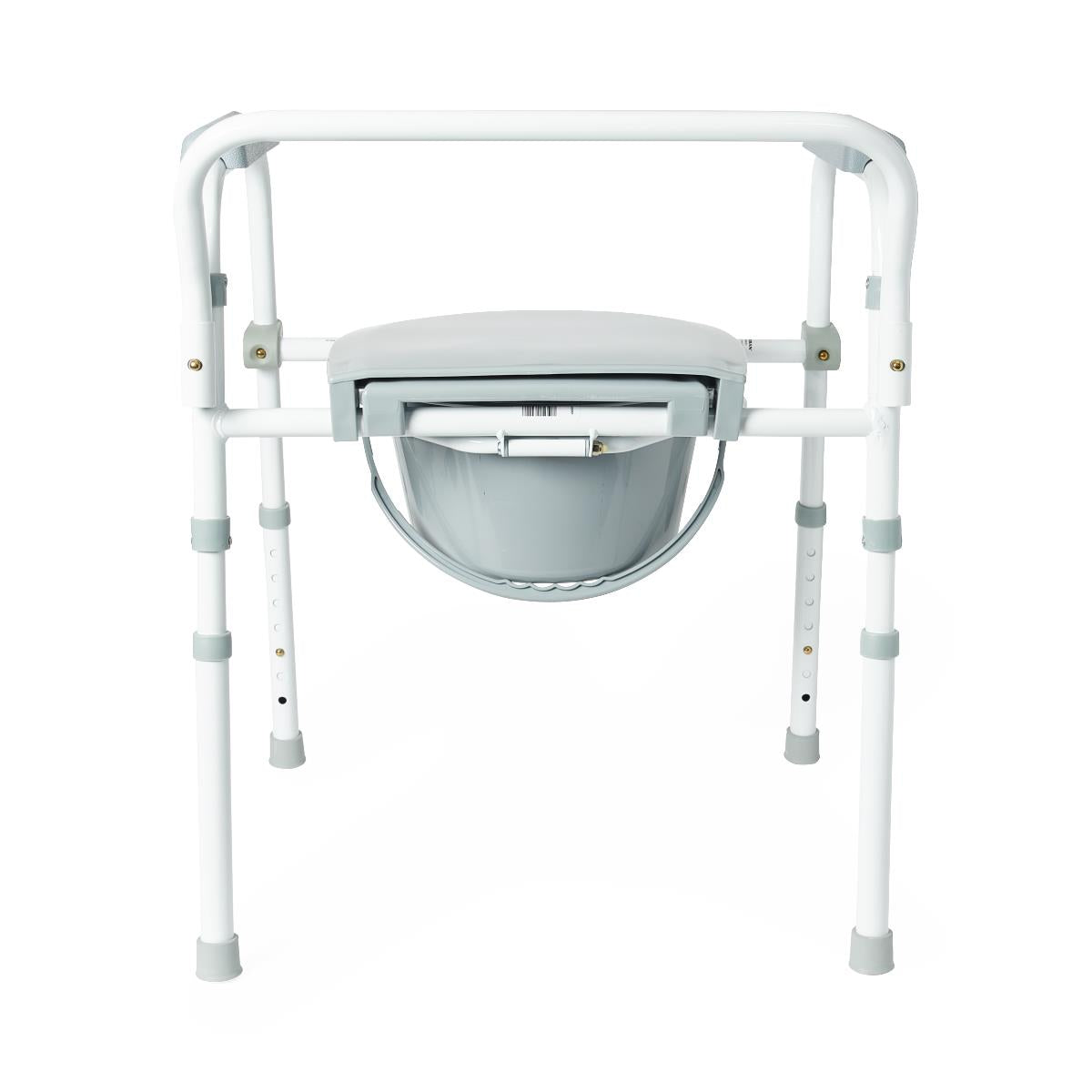 Steel 3-in-1 Folding Commode with Adjustable Height