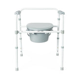 Steel 3-in-1 Folding Commode with Adjustable Height (1EA)