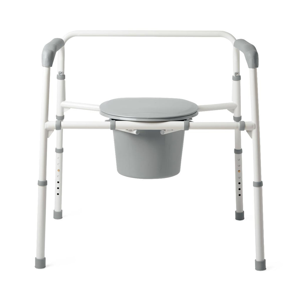 Extra-Wide 24" Steel Bariatric Commode, Elongated