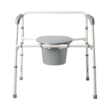 Extra-Wide 24" Steel Bariatric Commode, Elongated