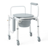 Steel Drop-Arm Commode