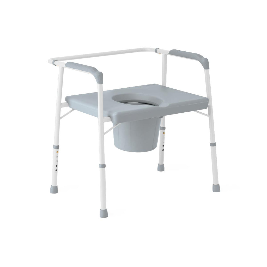 Bariatric Steel Commode with Fixed Seat