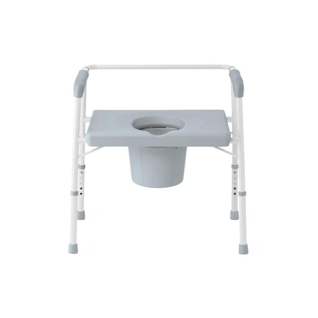 Bariatric Steel Commode with Fixed Seat
