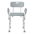 Shower Chair with Backrest and Padded Armrests