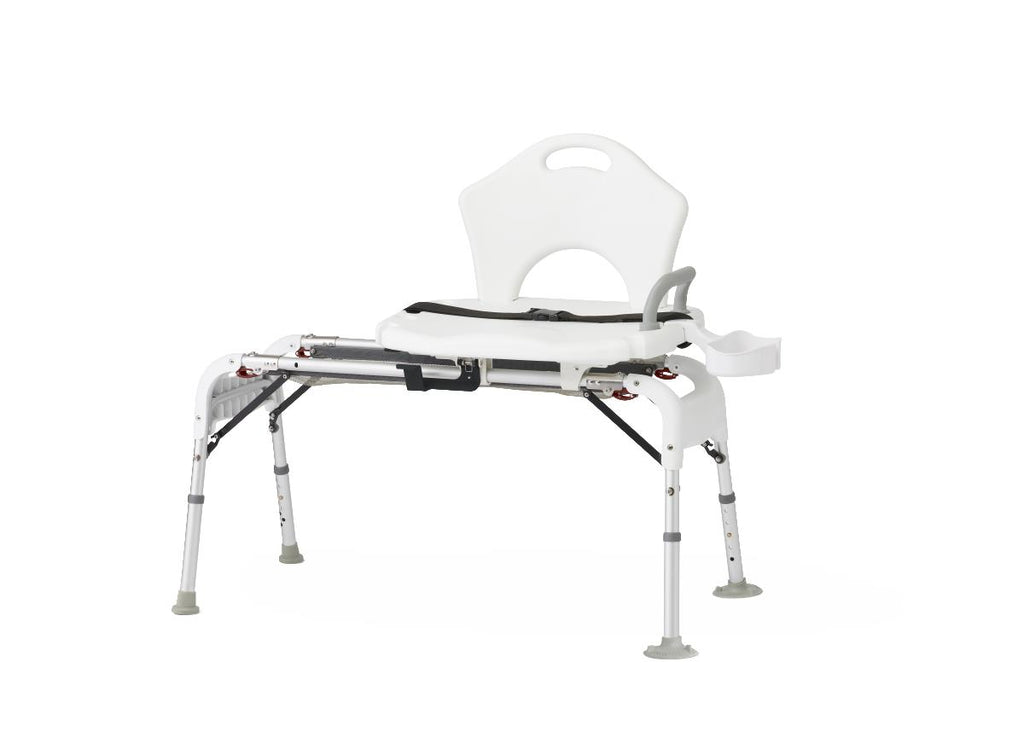 Transfer Bench with Backrest and Slide Seat