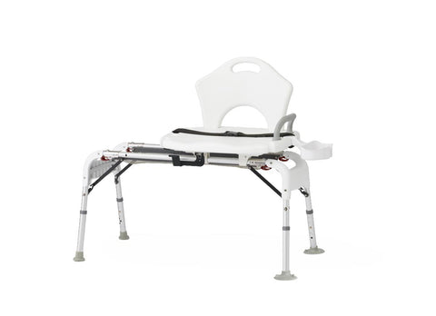 Transfer Bench with Backrest and Slide Seat
