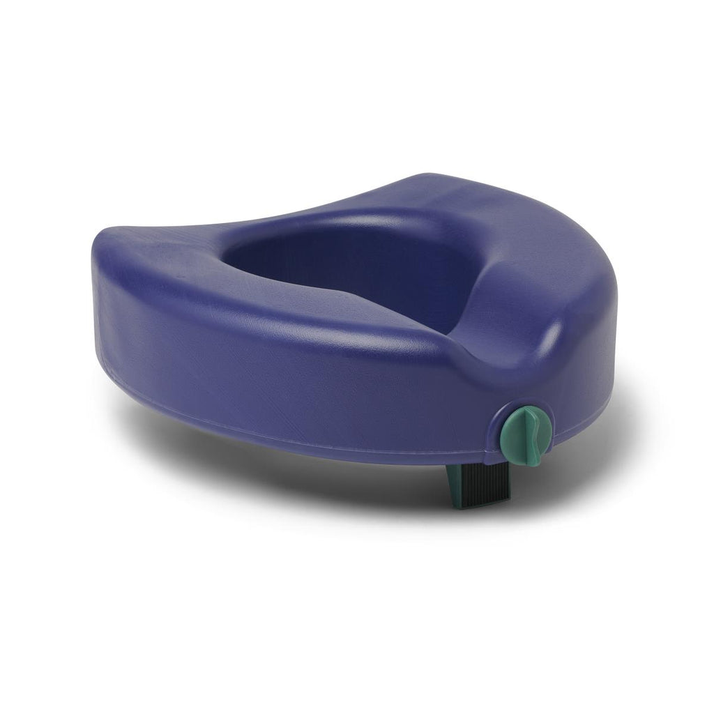 5" Raised Locking Toilet Seat, Blue