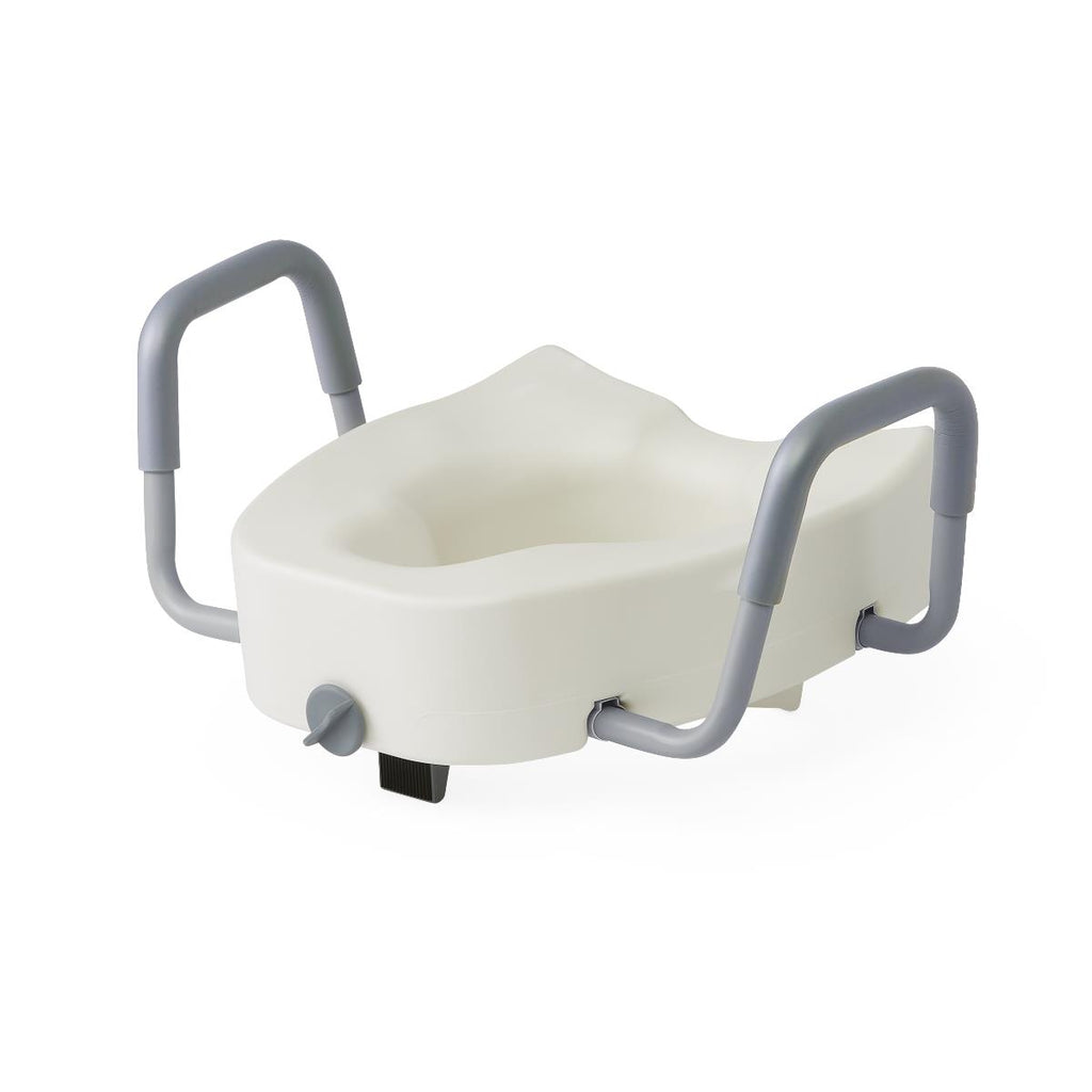 5" Raised Locking Toilet Seat, With Arms