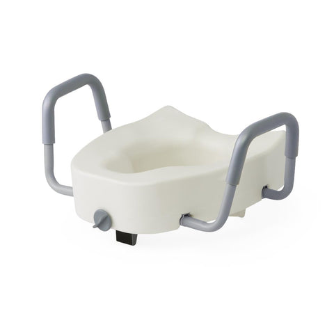 5" Raised Locking Toilet Seat, With Arms