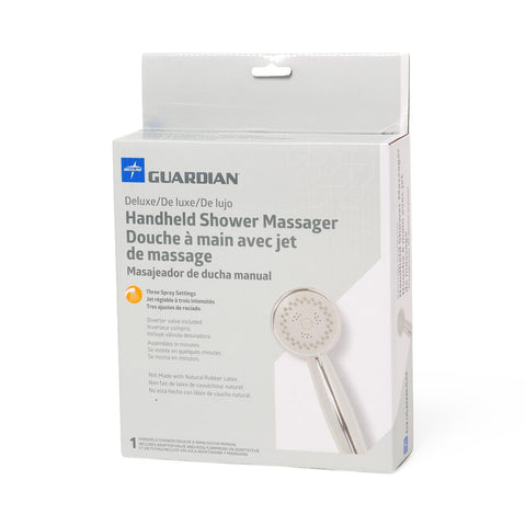 Deluxe Chrome Handheld Showerhead with 3 Massage Functions