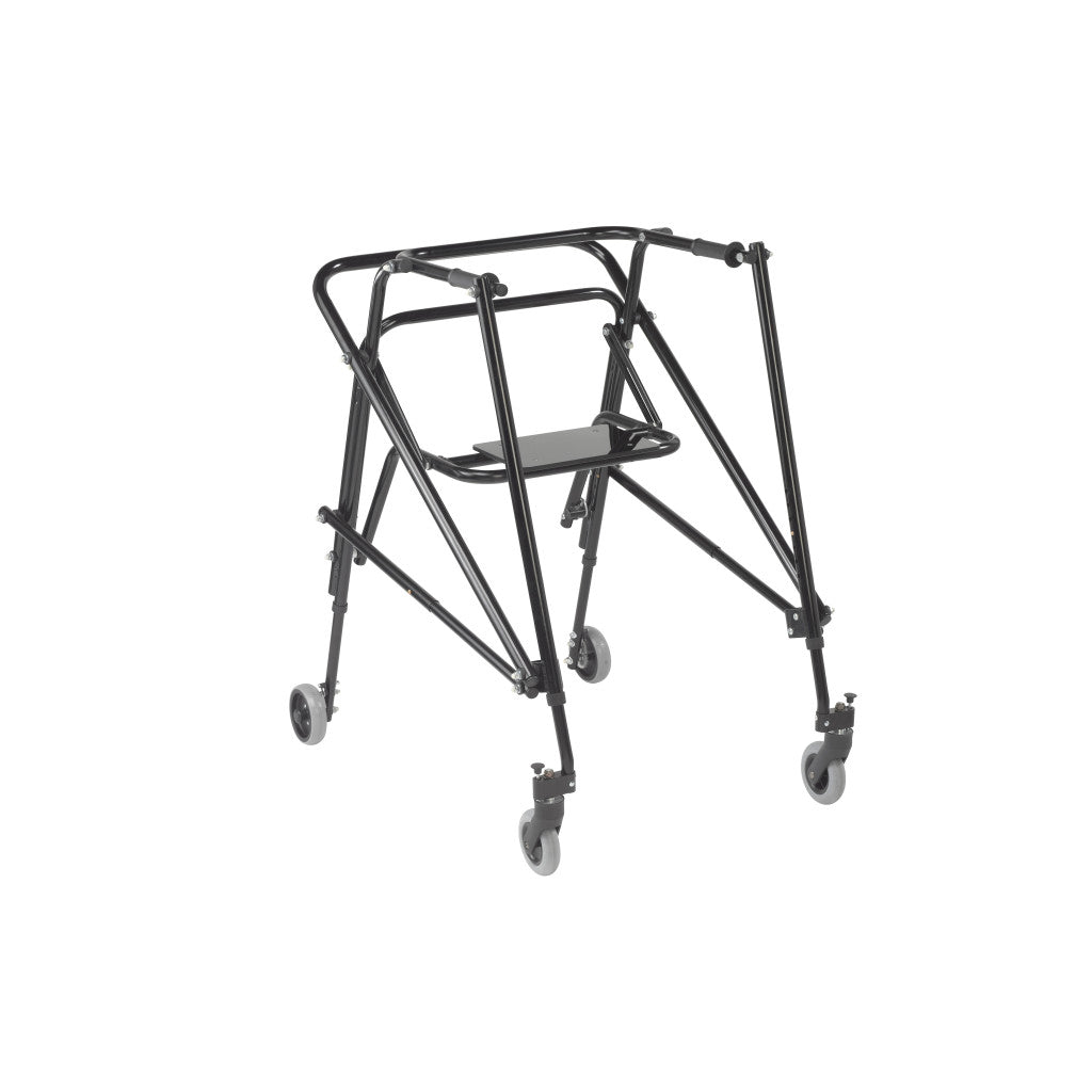 Nimbo 2G Lightweight Posterior Walker with Seat, Extra Large, Emperor Black