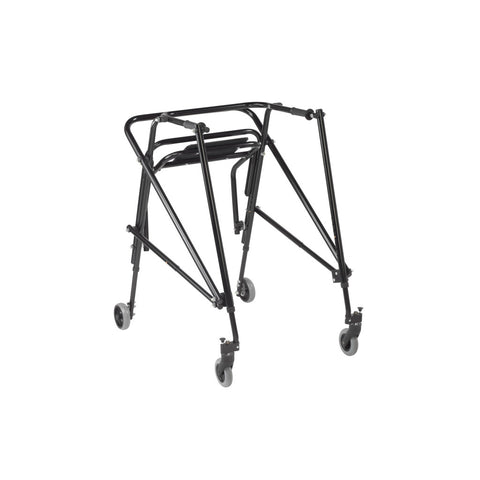 Nimbo 2G Lightweight Posterior Walker with Seat, Extra Large, Emperor Black