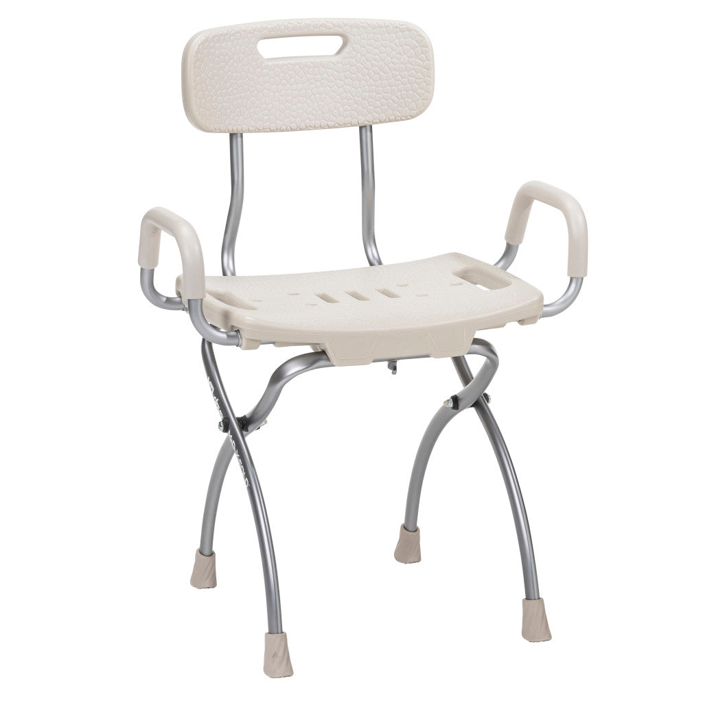 X-Fold Shower Chair, Stone/ Tan