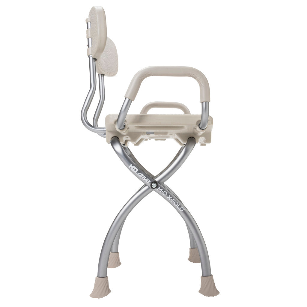 X-Fold Shower Chair, Stone/ Tan