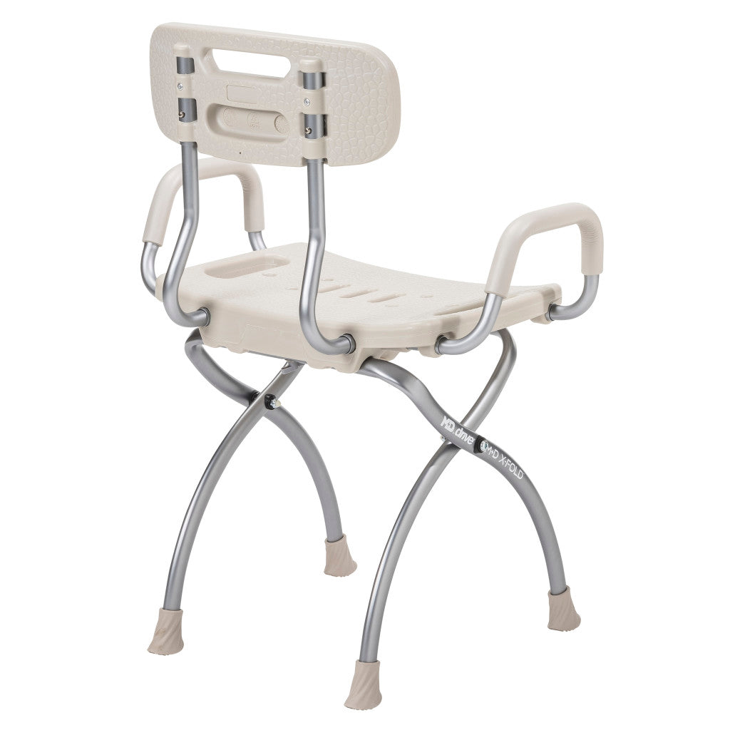 X-Fold Shower Chair, Stone/ Tan