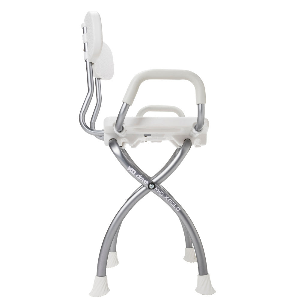 X-Fold Shower Chair, Pearl/ White