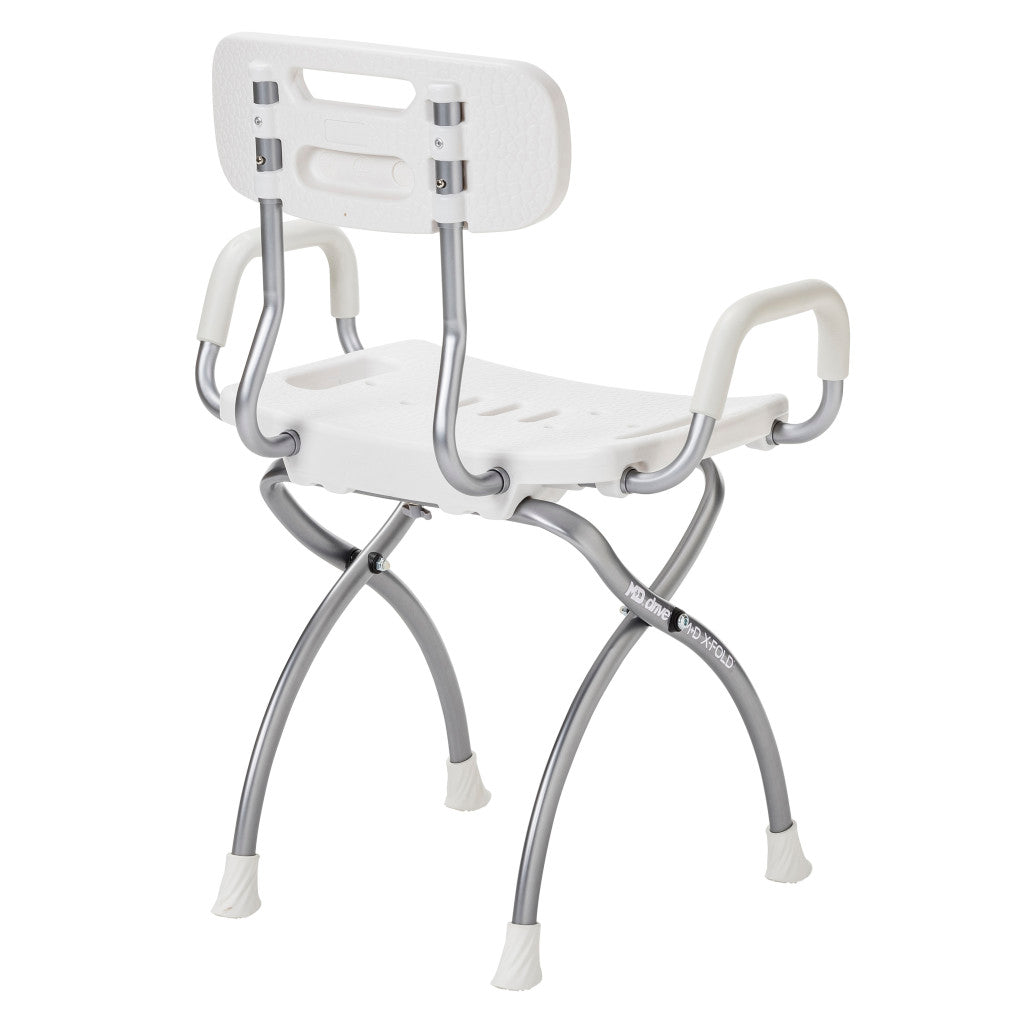 X-Fold Shower Chair, Pearl/ White