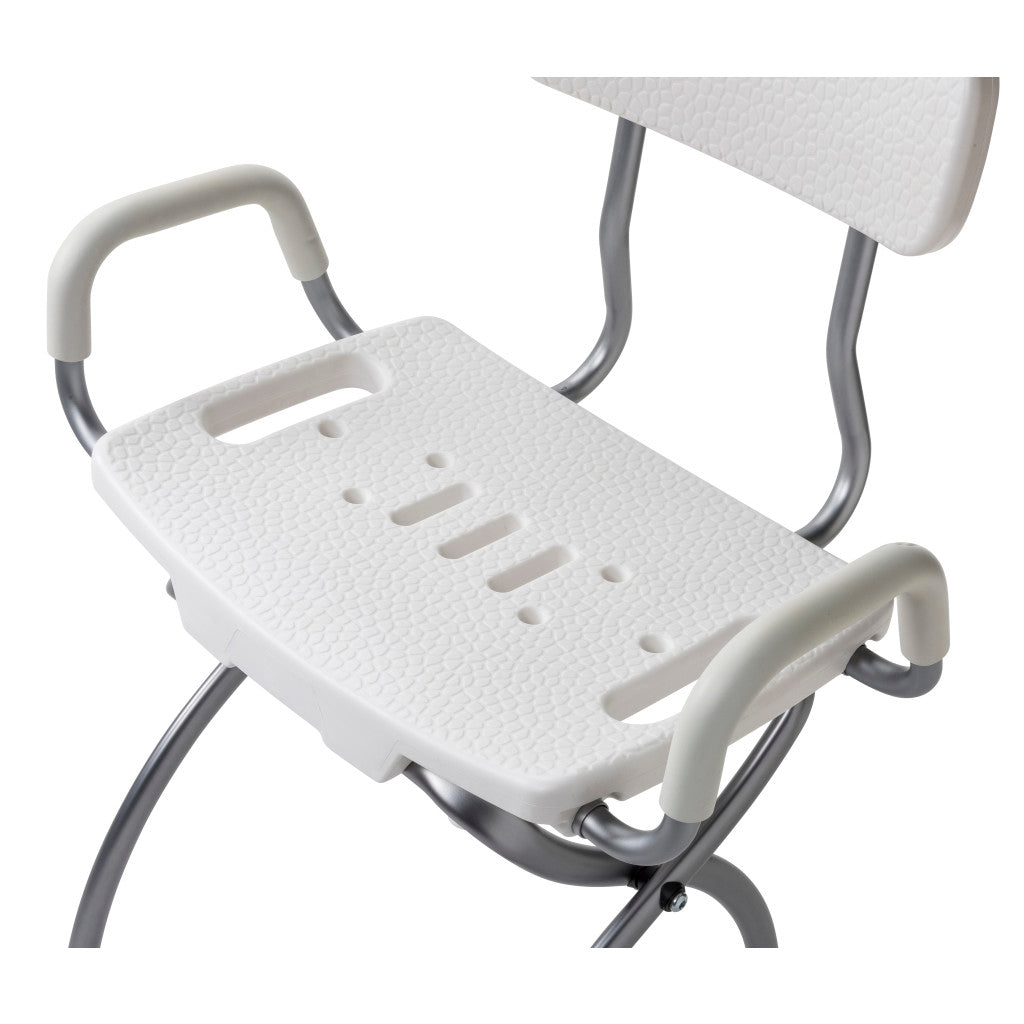 X-Fold Shower Chair, Pearl/ White
