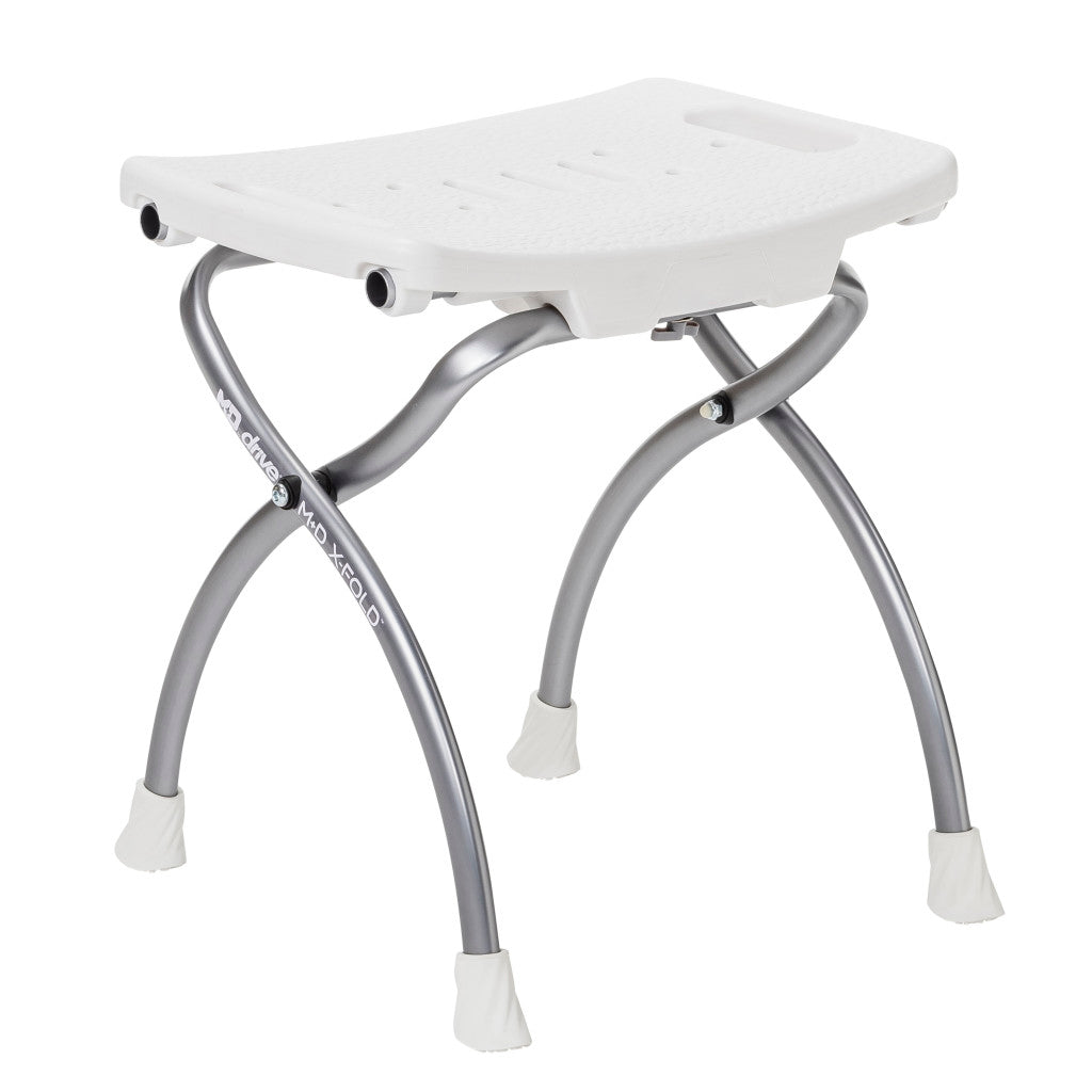 X-Fold Shower Chair, Pearl/ White