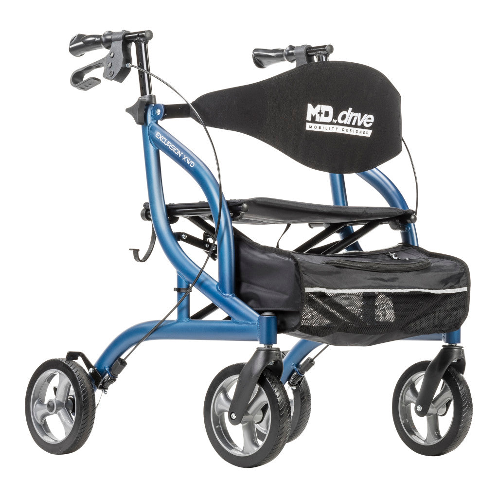 MD by Drive Excursion XWD Rollator, Blue
