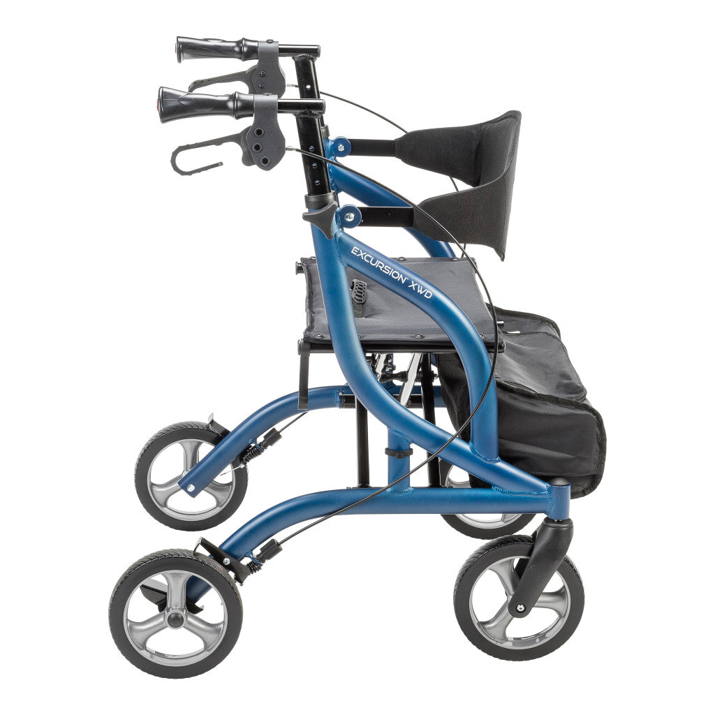 MD by Drive Excursion XWD Rollator, Blue
