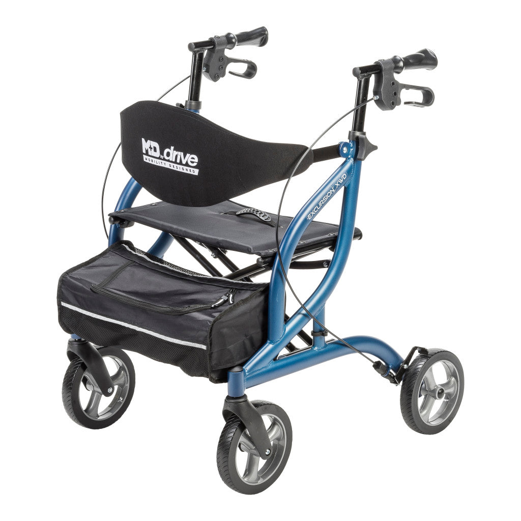 MD by Drive Excursion XWD Rollator, Blue