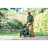 MD by Drive Fusion 2 in 1 Rollator/Transport Chair, Black